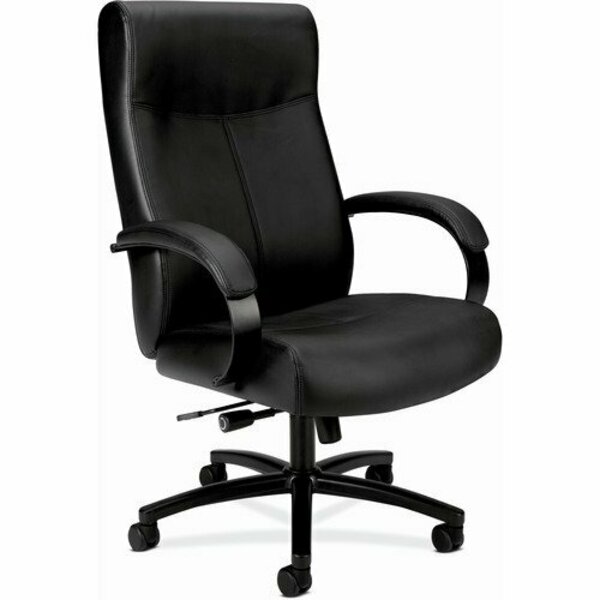 Hon Basyx VALIDATE BIG AND TALL LEATHER CHAIR, SUPPORTS UP TO 450 LBS., BLACK SEAT/BLACK BACK, BLACK BASE BSXVL685SB11